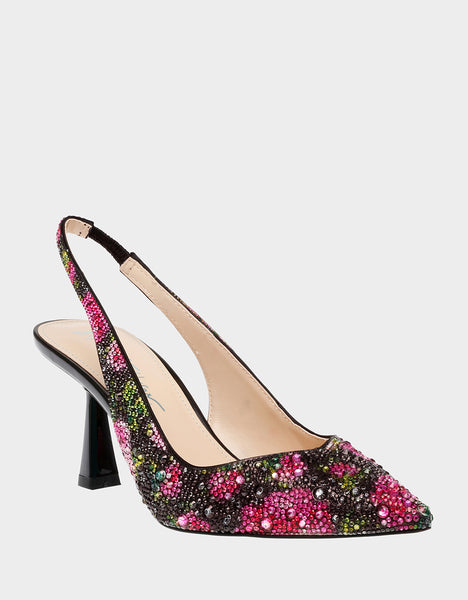 Pink floral sale shoes heels