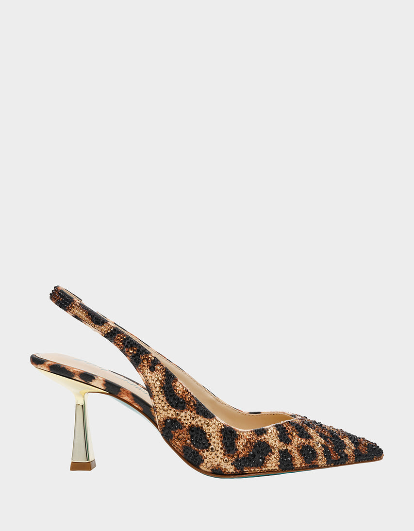 CLARK HEELS NUDE LEOPARD - SHOES - Betsey Johnson