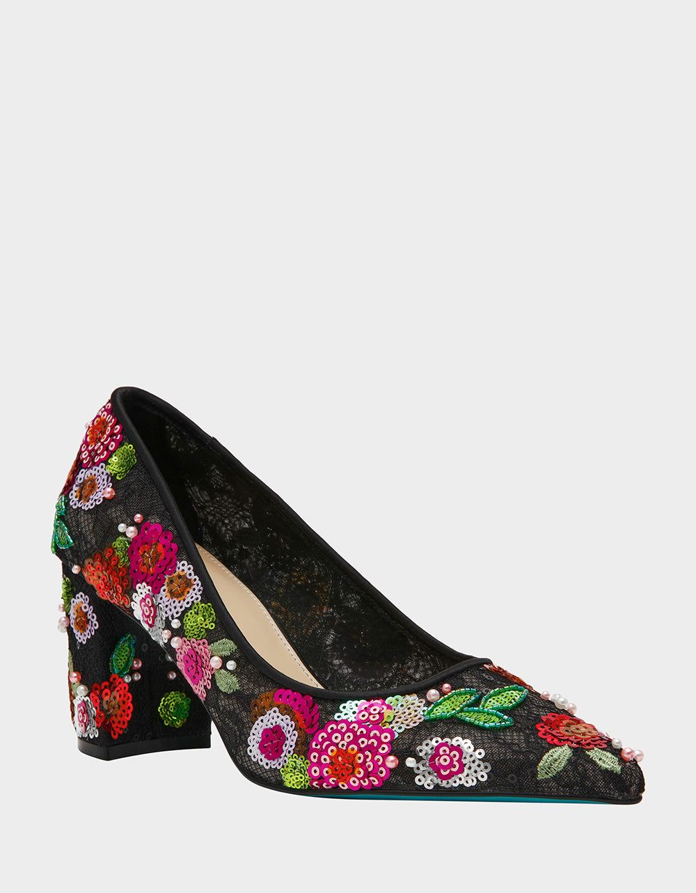 CYRUS BLACK FLORAL - SHOES - Betsey Johnson