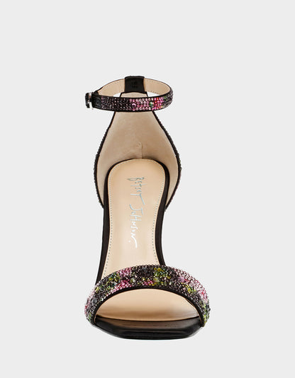 DANI BLACK/PINK FLORAL - SHOES - Betsey Johnson