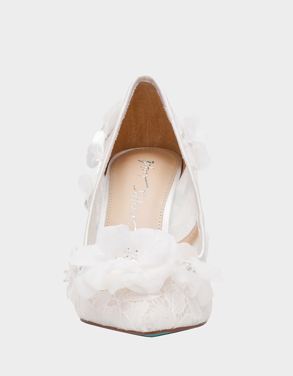 DARCY IVORY Women's High Stiletto Heel Floral Embellishments Betsey