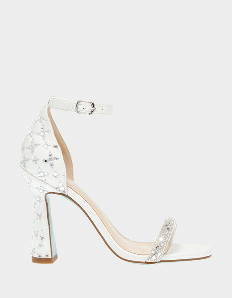 Betsey johnson clear heels best sale