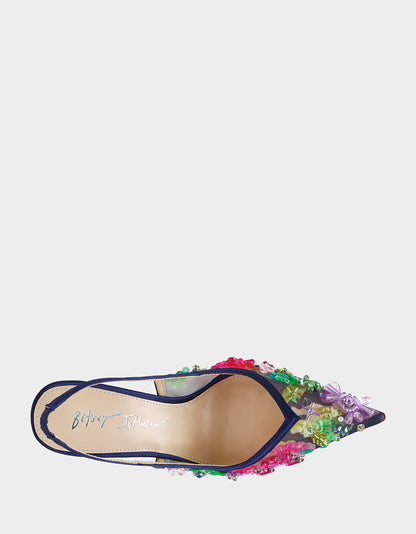 EDDIE NAVY MULTI - SHOES - Betsey Johnson