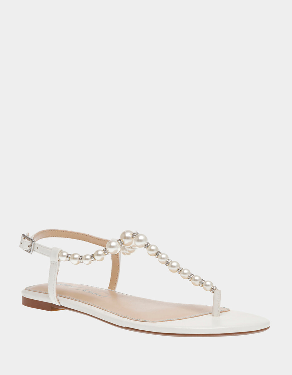 GAL IVORY Flat Sandal | Women's Sandals – Betsey Johnson