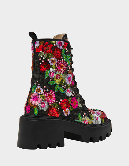 GREDA BLACK FLORAL - SHOES - Betsey Johnson