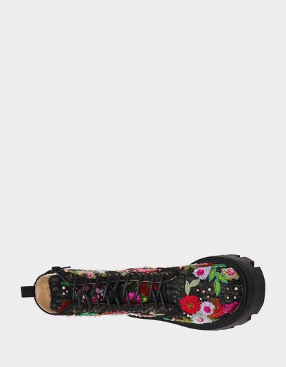 GREDA BLACK FLORAL - SHOES - Betsey Johnson