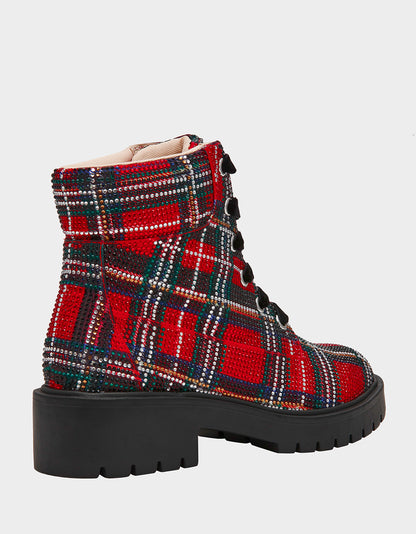 HUDSN RED PLAID - SHOES - Betsey Johnson