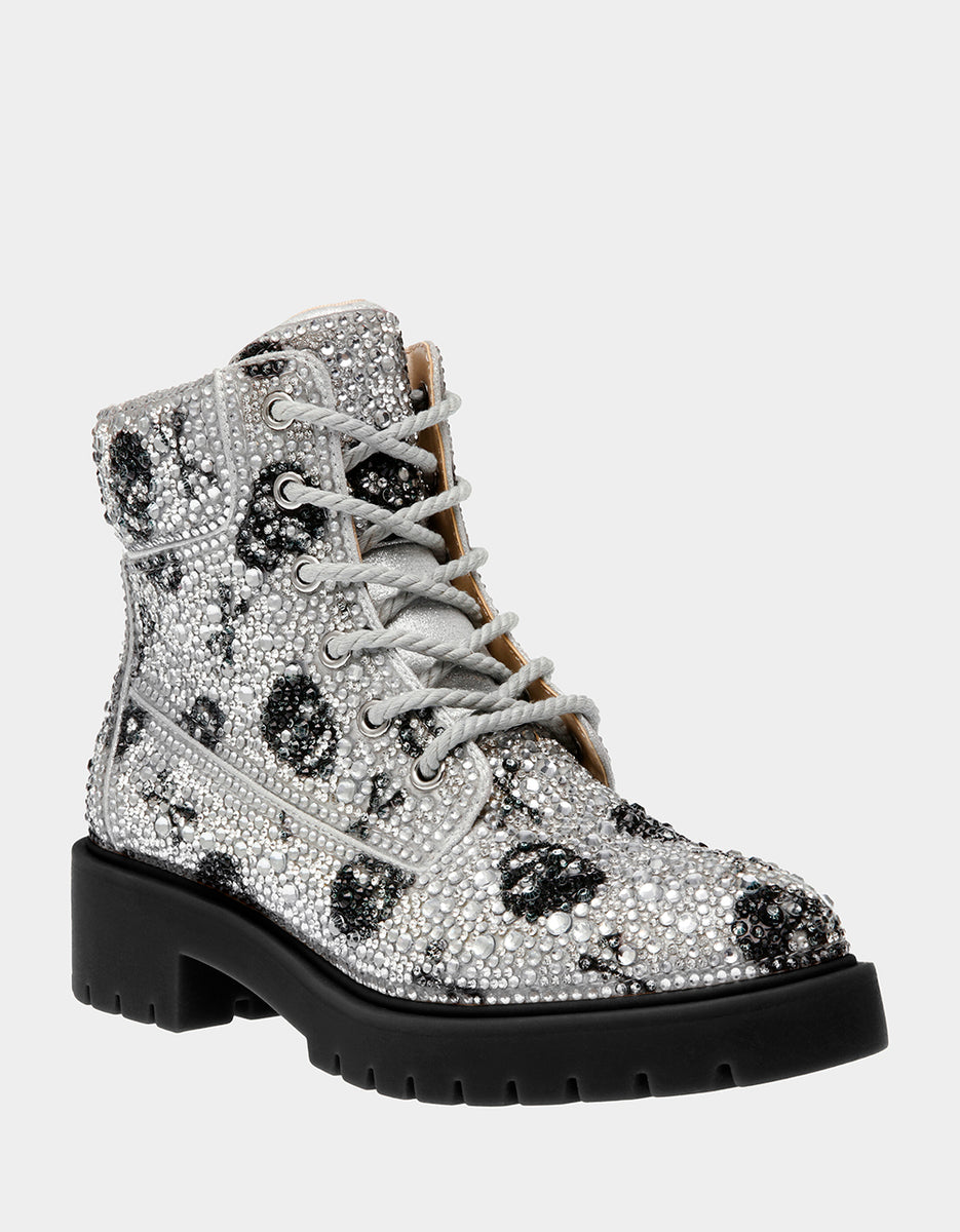 HUDSN Rhinestone Skull Print Booties | Women's Booties – Betsey Johnson