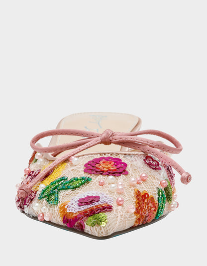 KEELY NUDE FLORAL - SHOES - Betsey Johnson
