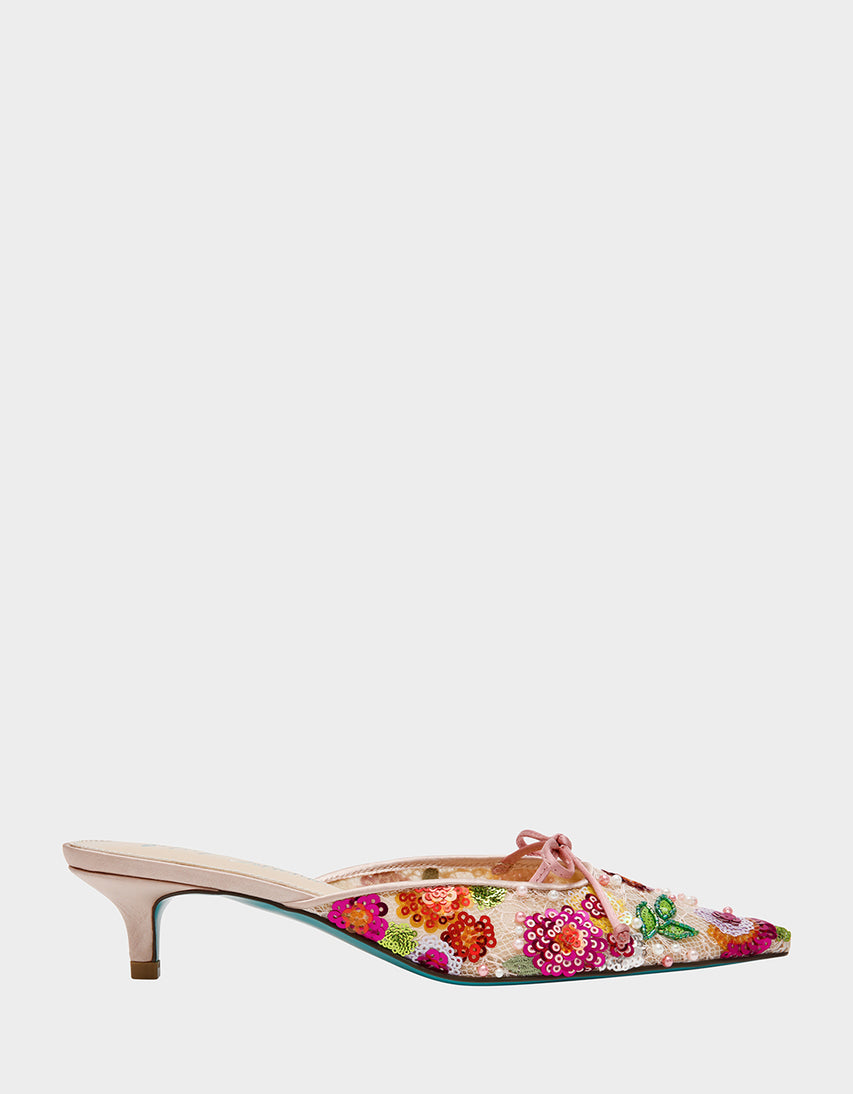 KEELY NUDE FLORAL - SHOES - Betsey Johnson