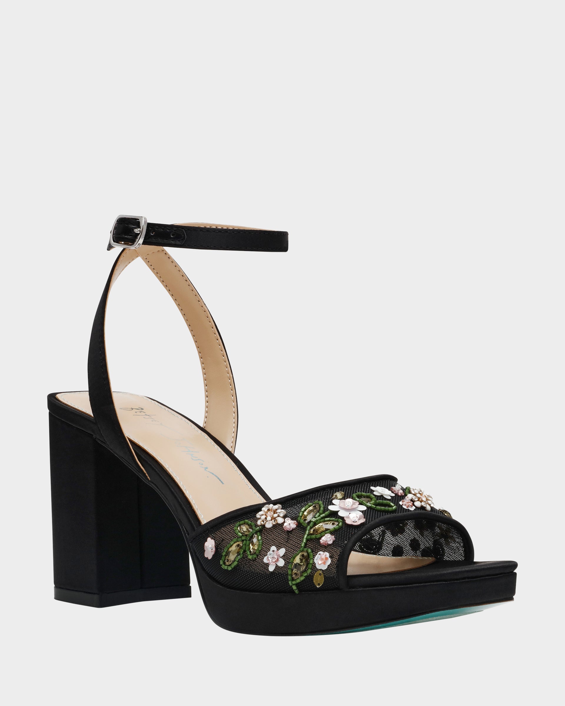 Betsey Johnson Women's Kirra Sandal - Black - Sandal heels