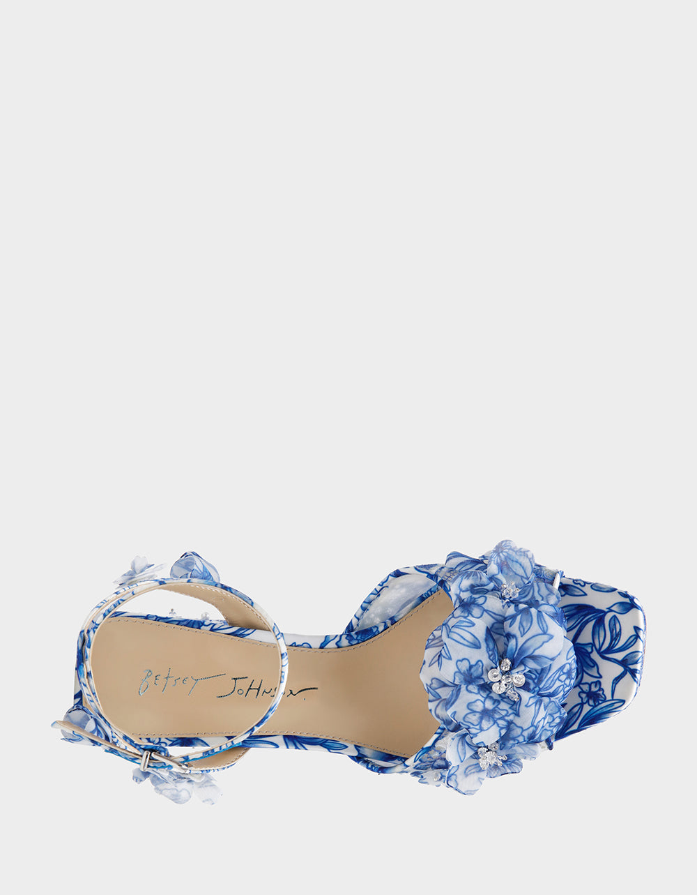 MARTA WHITE/BLUE FLORAL - SHOES - Betsey Johnson - view 6