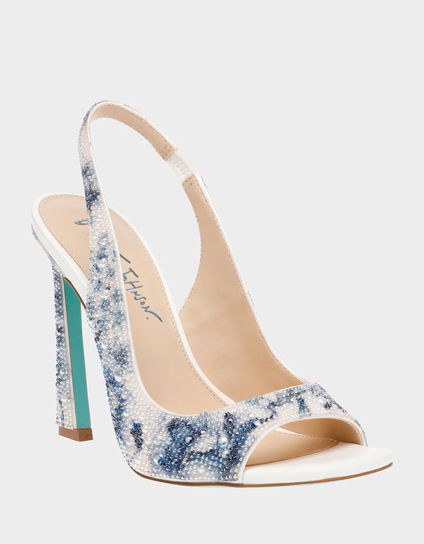 Betsy Johnson Heels in Blue Floral