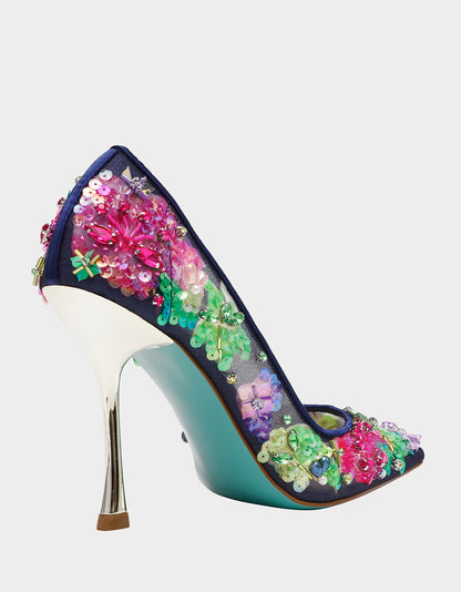 NETTA NAVY MULTI - SHOES - Betsey Johnson