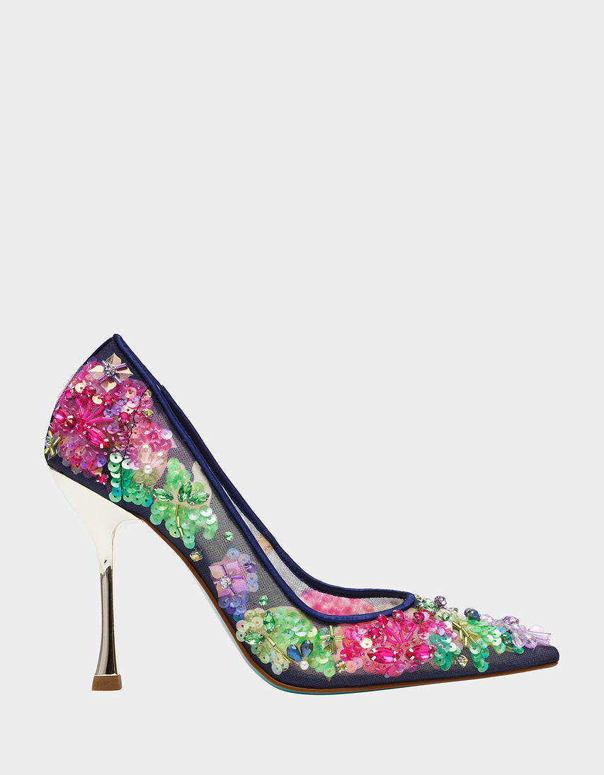 NETTA NAVY MULTI - SHOES - Betsey Johnson