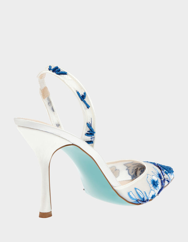 PATCH BLUE FLORAL - SHOES - Betsey Johnson