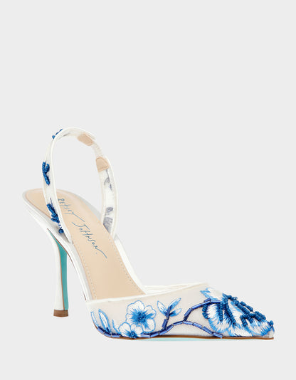 PATCH BLUE FLORAL - SHOES - Betsey Johnson