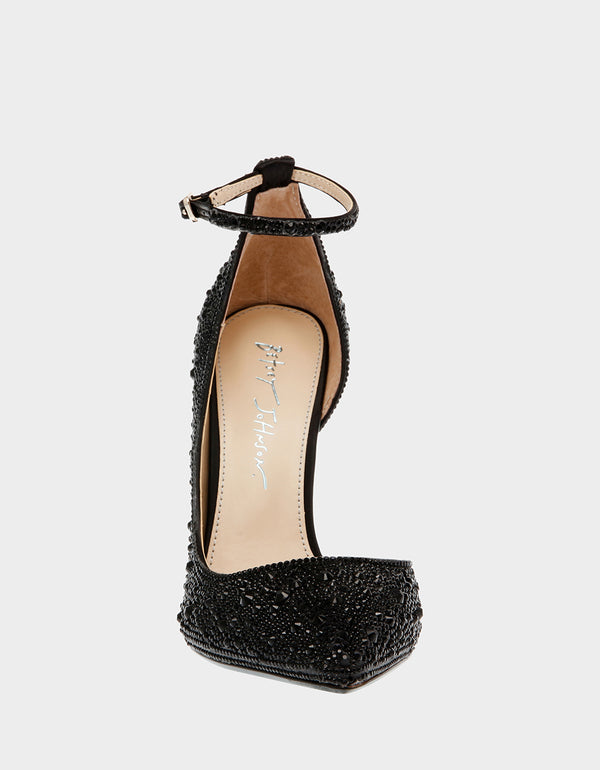 Silver Glitter Ankle Strap Heels | ShopStyle