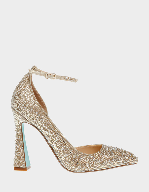Party Wear Court Shoes I44494-Golden – Insignia PK