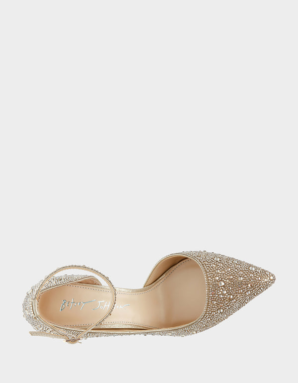 White gold gradient toe pointed sandals heels pumps - Super X Studio