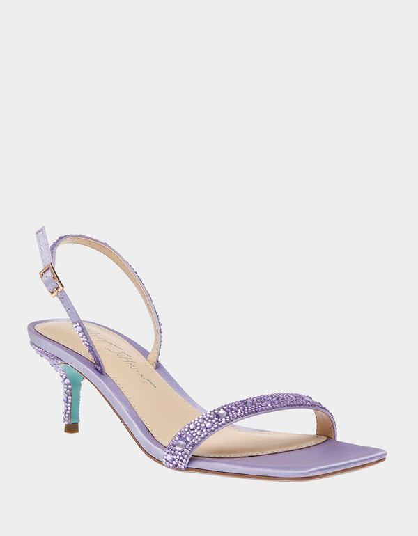 Bella Belle - Eliza - Lavender Block Butterfly Heel | The White Collection