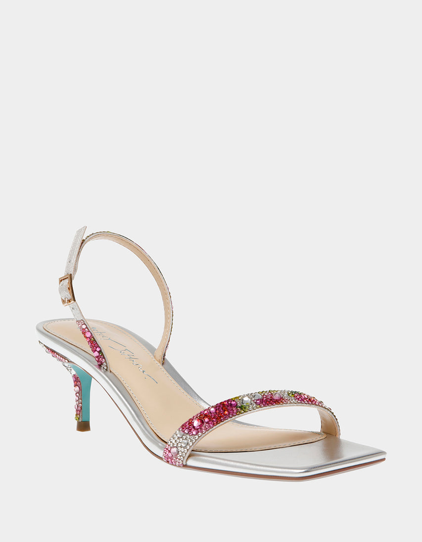 REBEL RHINESTONE FLORAL - SHOES - Betsey Johnson