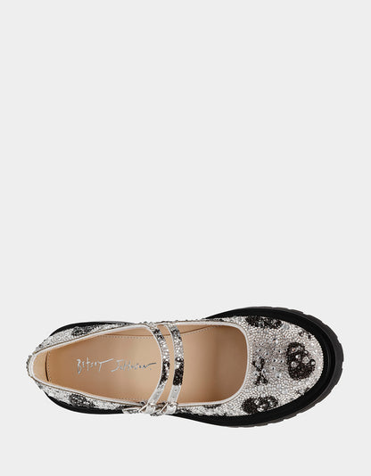 RICO SILVER SKULLS - SHOES - Betsey Johnson