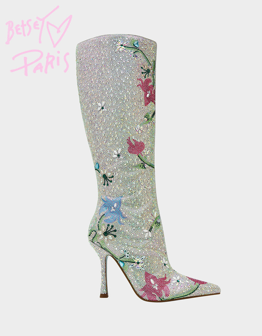 RIO RHINESTONE FLORAL - SHOES - Betsey Johnson