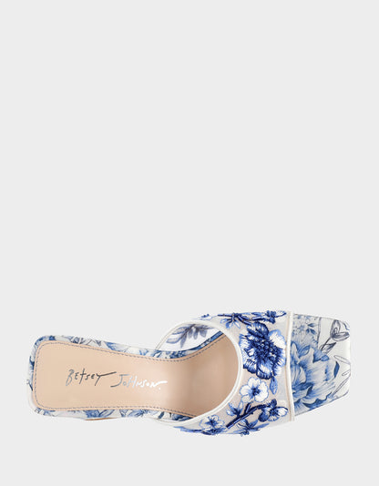 ROO BLUE FLORAL - SHOES - Betsey Johnson