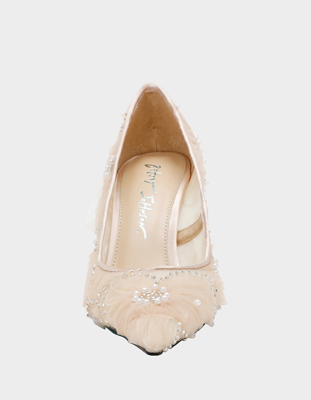 ROXIE Nude Pointed-Toe Mesh Stiletto Pump Women's Heel – Betsey Johnson
