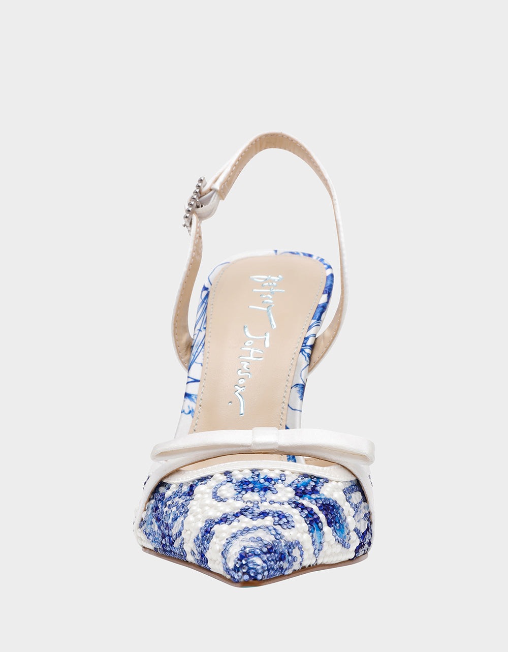 ROZA WHITE/BLUE FLORAL - SHOES - Betsey Johnson