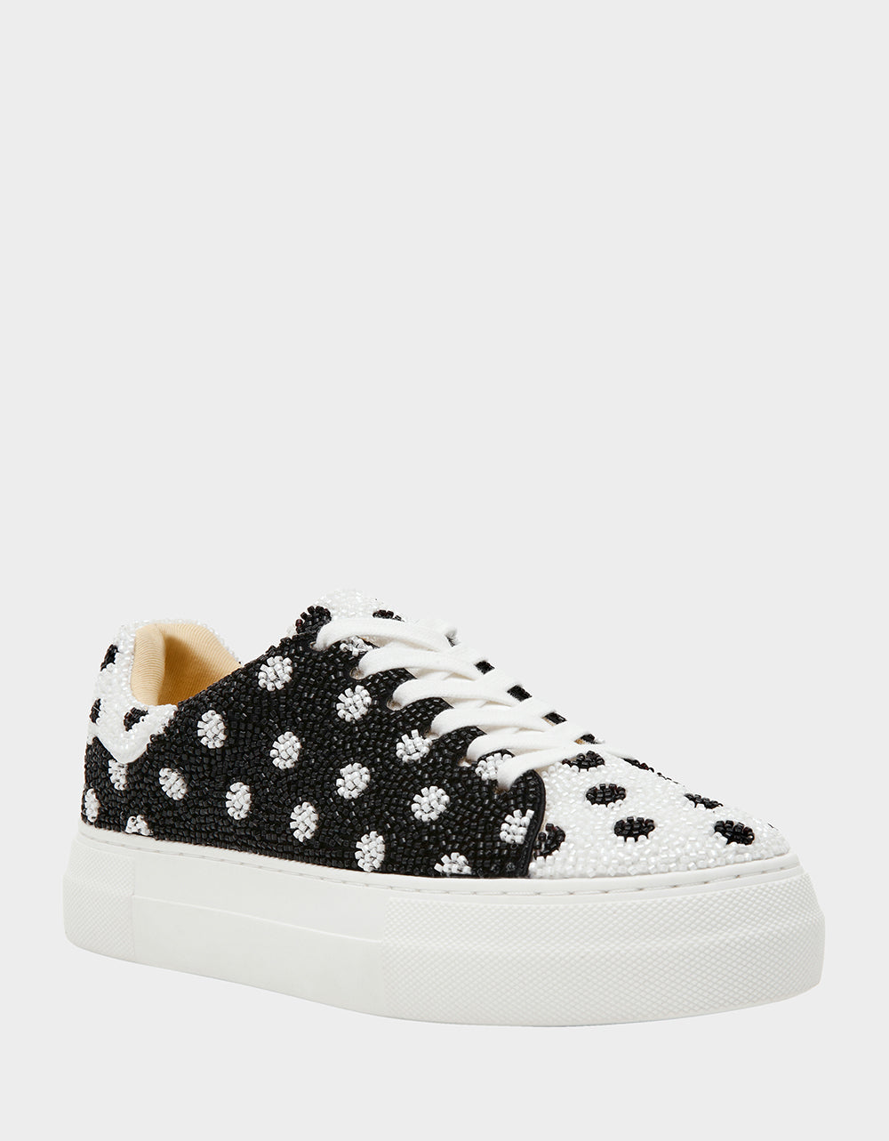 SIDNY WHITE/BLACK POLKA DOT - SHOES - Betsey Johnson