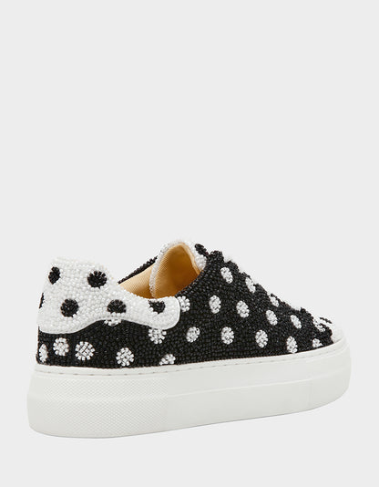 SIDNY WHITE/BLACK POLKA DOT - SHOES - Betsey Johnson