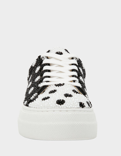SIDNY WHITE/BLACK POLKA DOT - SHOES - Betsey Johnson