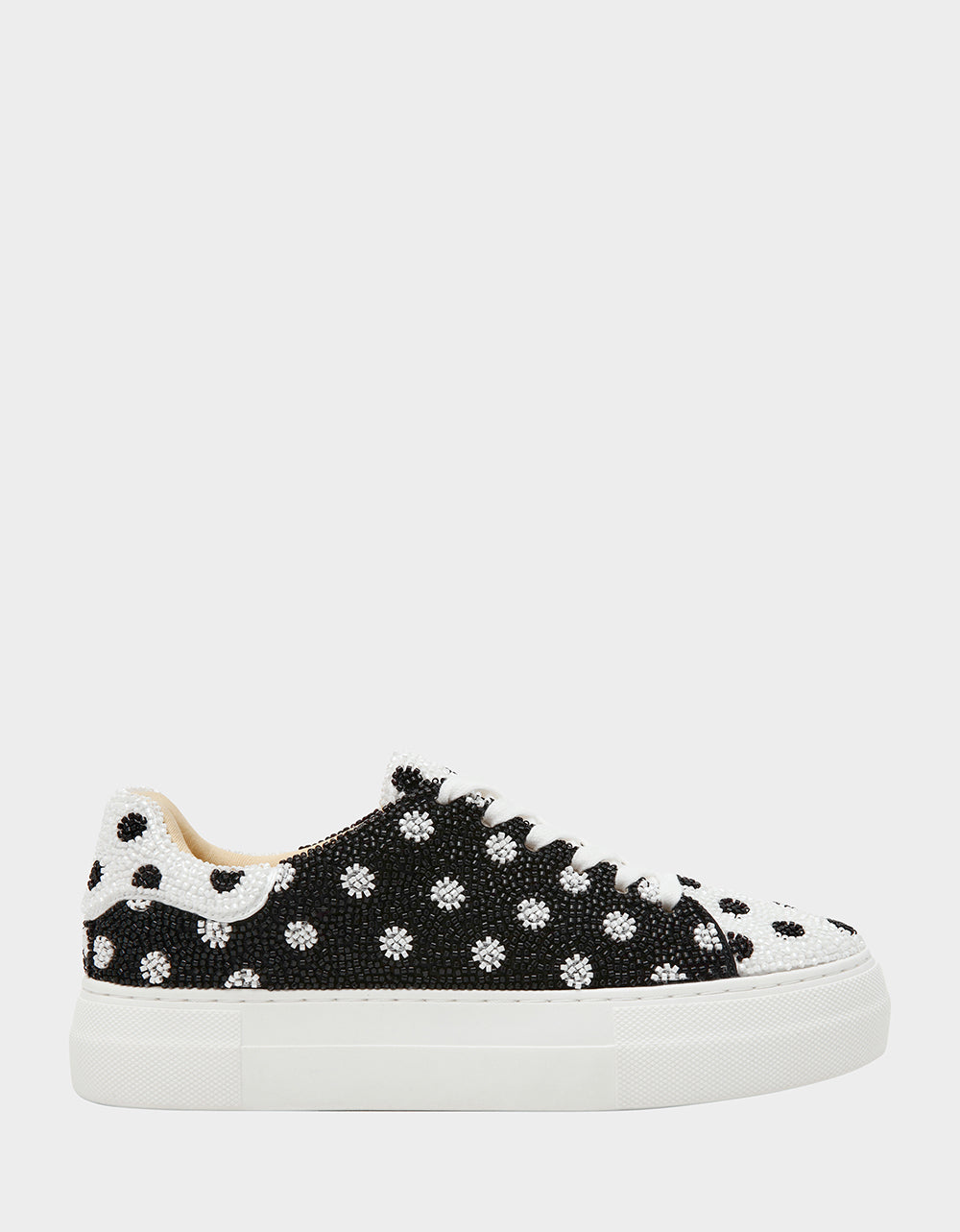 SIDNY WHITE/BLACK POLKA DOT - SHOES - Betsey Johnson
