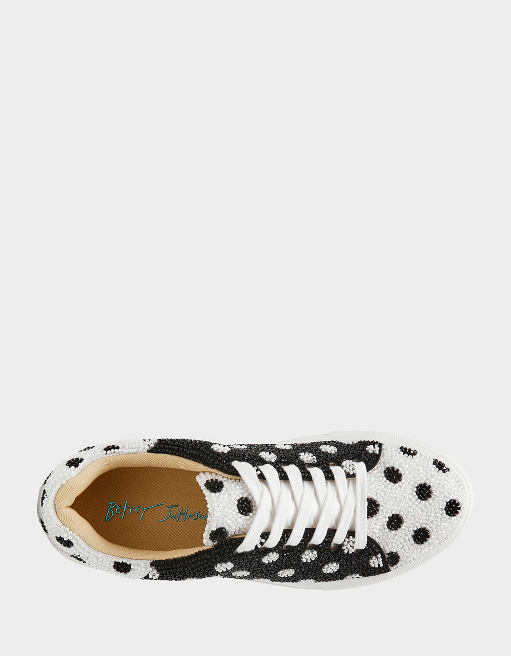 SIDNY WHITE/BLACK POLKA DOT - SHOES - Betsey Johnson