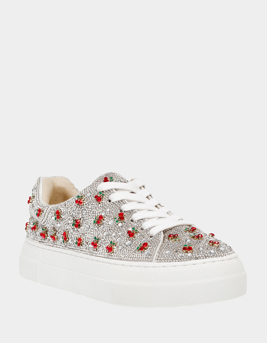 SIDNY CHERRY Rhinestone Sneaker | Women's Sneakers – Betsey Johnson