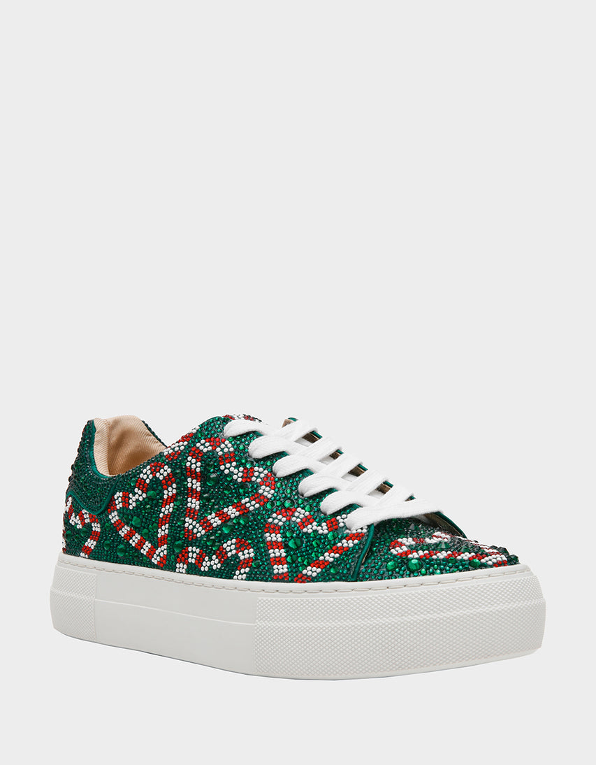 SIDNY GREEN CANDY CANE - SHOES - Betsey Johnson