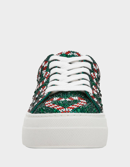 SIDNY GREEN CANDY CANE - SHOES - Betsey Johnson