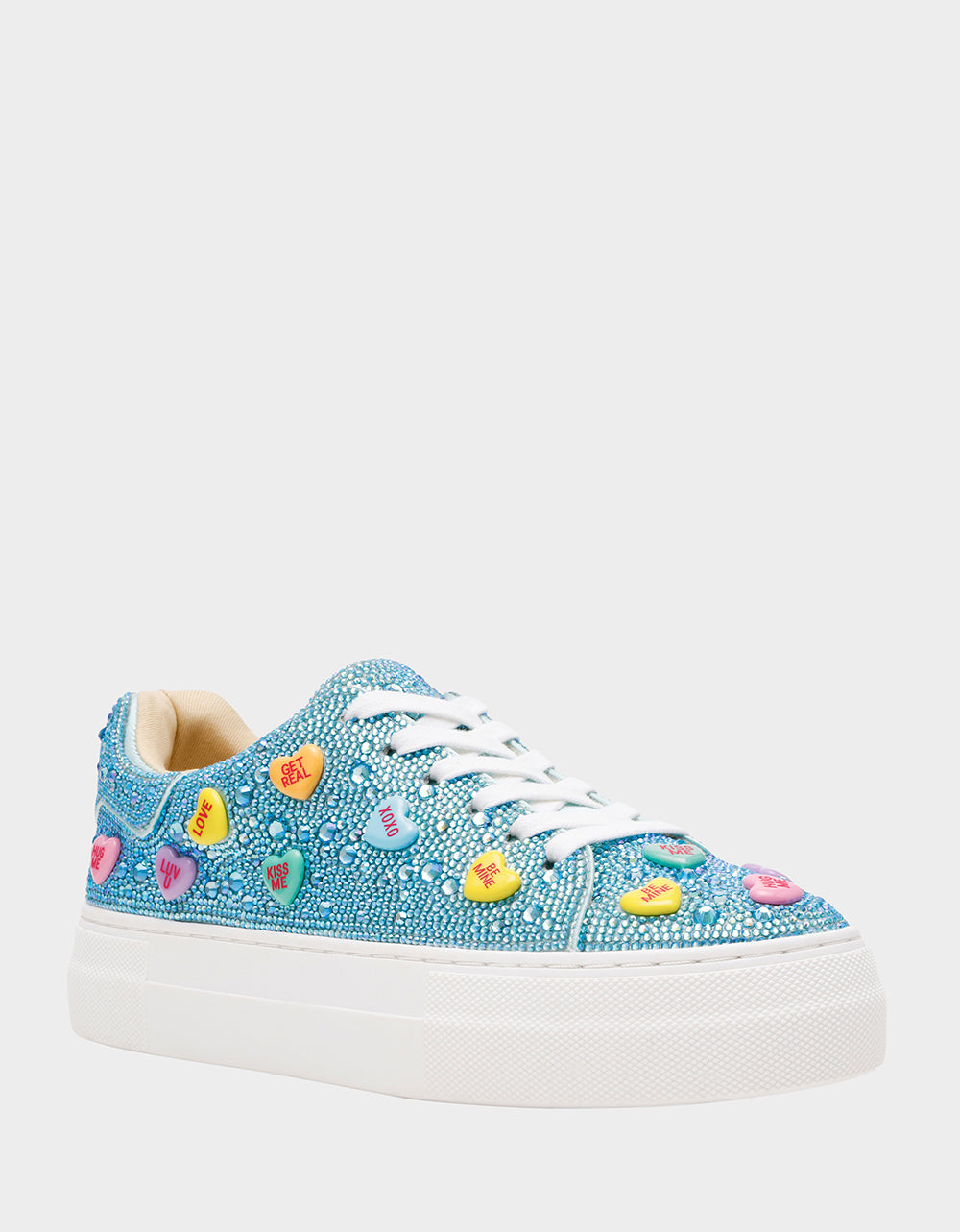 Betsey Johnson Sidny Crystal Pavé Platform Sneaker In Fuchsia Rose Betsey Johnson Sidny Crystal Pavé Platform Sneaker In Fuchsia Rose