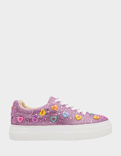 SIDNY PINK MULTI HEARTS - SHOES - Betsey Johnson