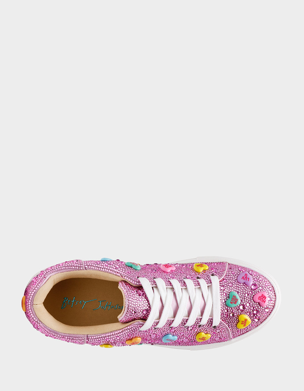 SIDNY PINK MULTI HEARTS - SHOES - Betsey Johnson