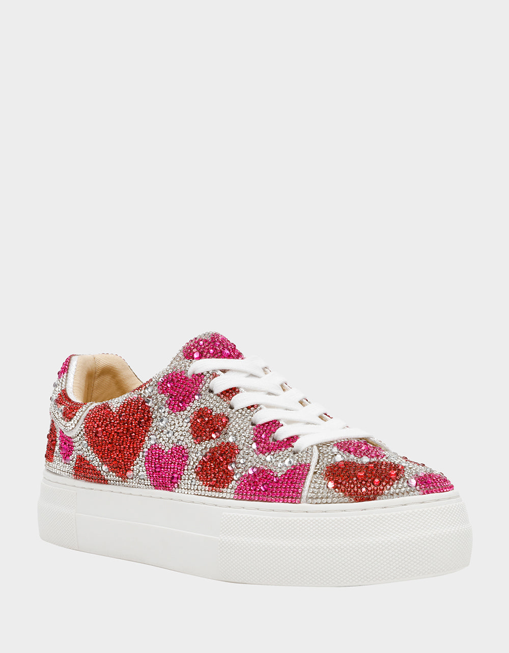 SIDNY RED/PINK HEARTS MULTI - SHOES - Betsey Johnson