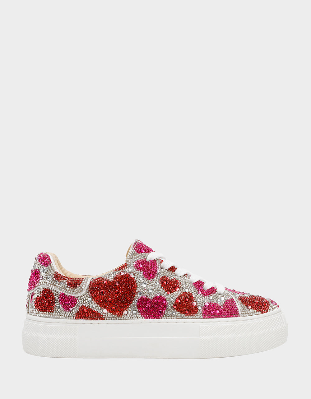 SIDNY RED/PINK HEARTS MULTI - SHOES - Betsey Johnson
