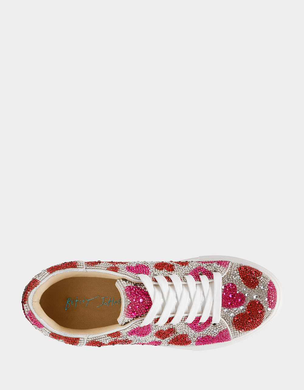 SIDNY RED/PINK HEARTS MULTI - SHOES - Betsey Johnson