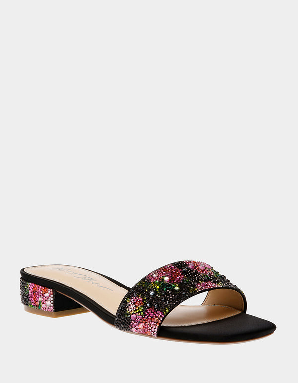 SUNNY BLACK PINK FLORAL - SHOES - Betsey Johnson