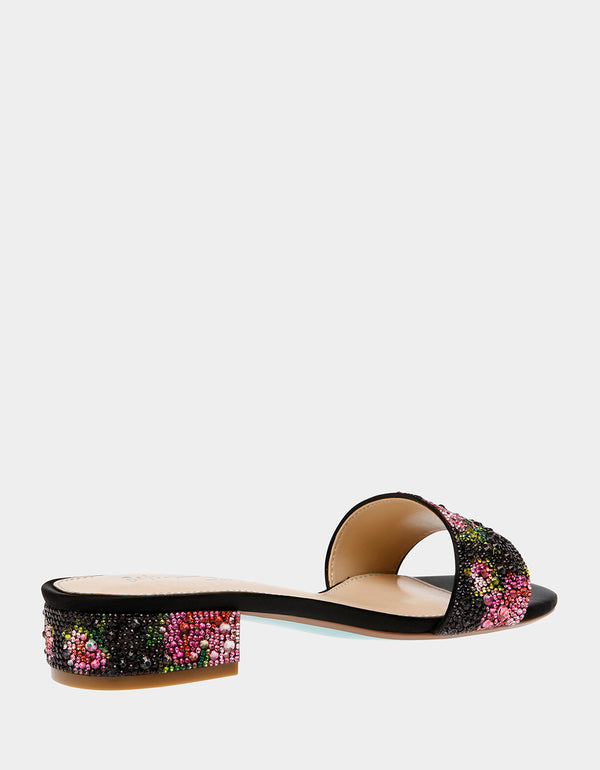 SUNNY BLACK PINK FLORAL - SHOES - Betsey Johnson