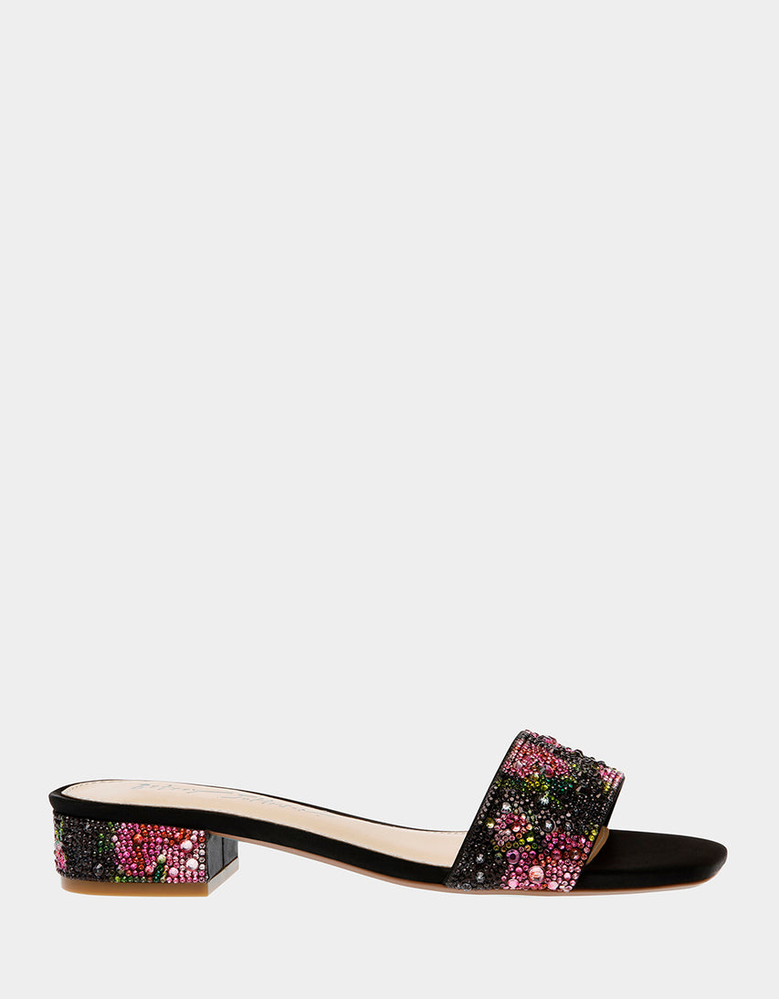 SUNNY BLACK PINK FLORAL - SHOES - Betsey Johnson