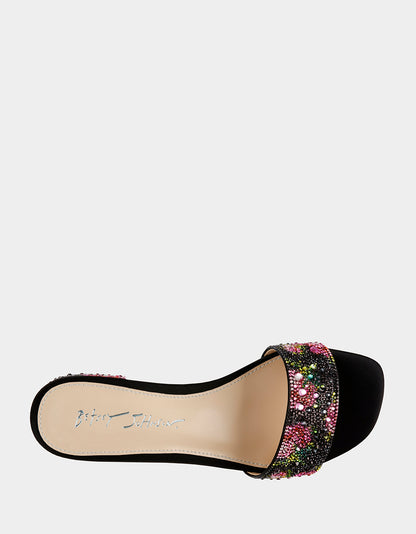 SUNNY BLACK PINK FLORAL - SHOES - Betsey Johnson