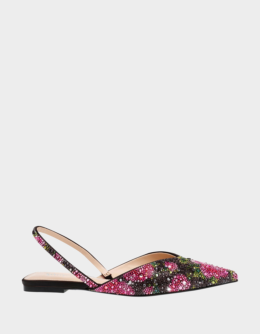 VANCE BLACK/PINK FLORAL - SHOES - Betsey Johnson